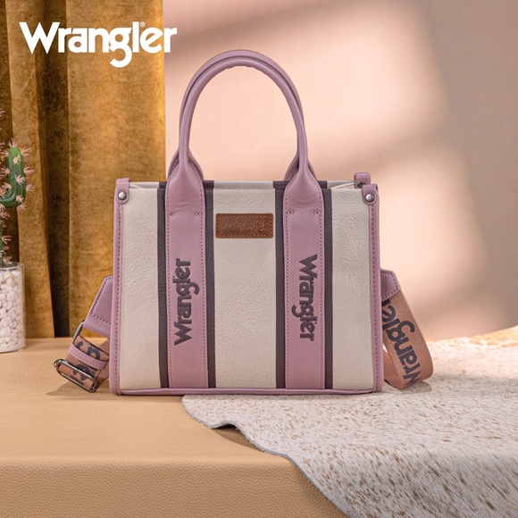 Wrangler Color Block Tote/Crossbody Dark Pink - Picture 1 of 4